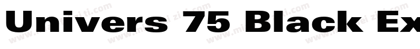 Univers 75 Black ExtraBlackExtObl字体转换